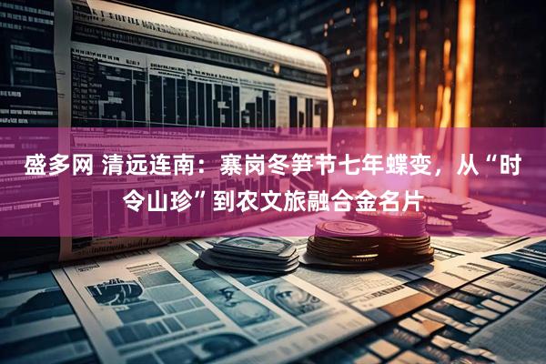 盛多网 清远连南：寨岗冬笋节七年蝶变，从“时令山珍”到农文旅融合金名片