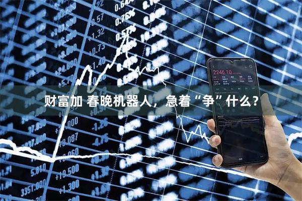 财富加 春晚机器人，急着“争”什么？